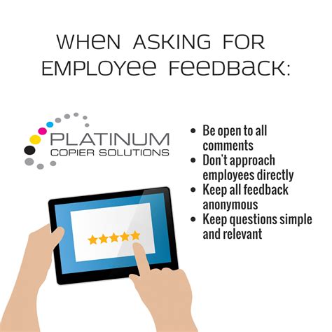 asking for employee feedback.